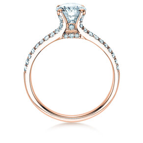 Bague de fiançailles Dynasty dans 18K or rose avec diamants 1,27ct G/SI