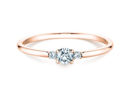 Bague de fiançailles Vivid Petite Diamond en or rose