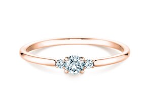 Bague de fiançailles Vivid Petite Diamond en or rose