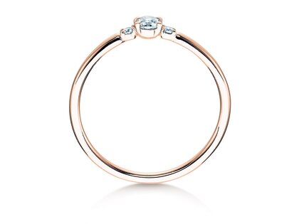 Bague de fiançailles Vivid Petite Diamond en or rose