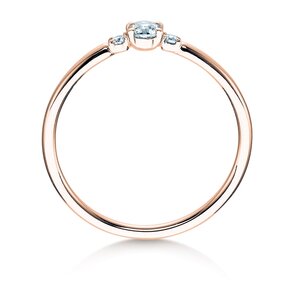 Bague de fiançailles Vivid Petite Diamond en or rose