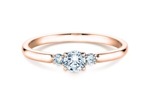 Bague de fiançailles Vivid Petite Diamond en 18K or rose avec diamants 0,30ct G/SI