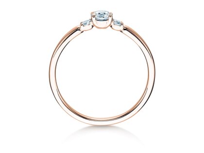 Bague de fiançailles Vivid Petite Diamond en 18K or rose avec diamants 0,30ct G/SI