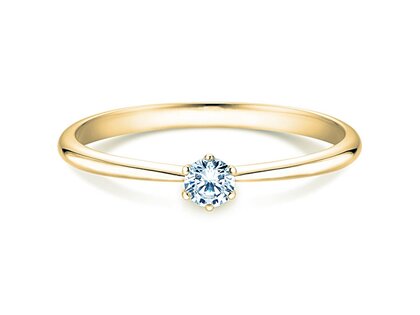 Bague de fiançailles Spirit en 9K or jaune avec diamant 0,15ct G/SI