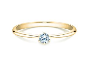 Bague de fiançailles Spirit en 9K or jaune avec diamant 0,15ct G/SI