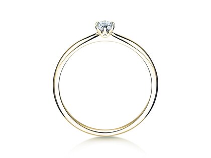 Bague de fiançailles Spirit en 9K or jaune avec diamant 0,15ct G/SI