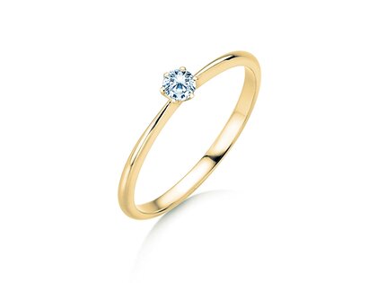 Bague de fiançailles Spirit en 9K or jaune avec diamant 0,15ct G/SI