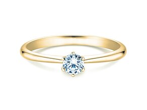 Bague de fiançailles Spirit dans 14K or jaune avec diamant 0,25ct H/SI