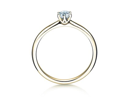 Bague de fiançailles Spirit dans 14K or jaune avec diamant 0,25ct H/SI