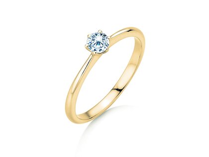 Bague de fiançailles Spirit dans 14K or jaune avec diamant 0,25ct H/SI