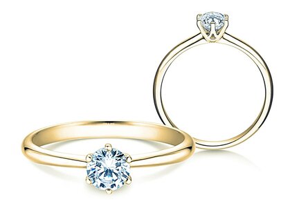 Bague de fiançailles Spirit en 9K or jaune avec diamant 0,40ct G/SI