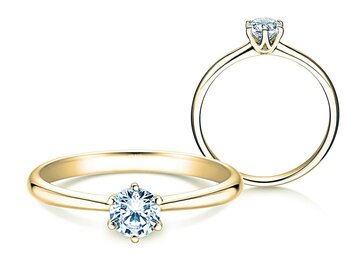 Bague de fiançailles Spirit en 9K or blanc avec diamant 0,50ct H/SI