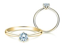 Bague de fiançailles Spirit en 9K or jaune avec diamant 0,60ct G/SI