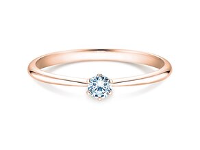 Bague de fiançailles Spirit en 9K or rose avec diamant 0,15ct H/SI