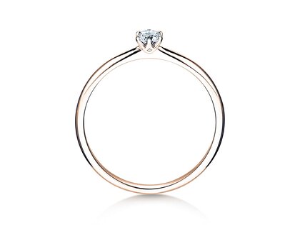 Bague de fiançailles Spirit en 9K or rose avec diamant 0,15ct H/SI