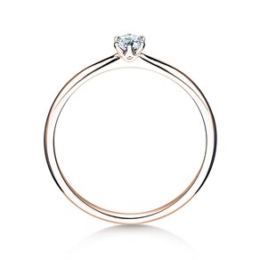 Bague de fiançailles Spirit en 9K or rose avec diamant 0,15ct H/SI