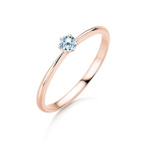 Bague de fiançailles Spirit en 9K or rose avec diamant 0,15ct H/SI
