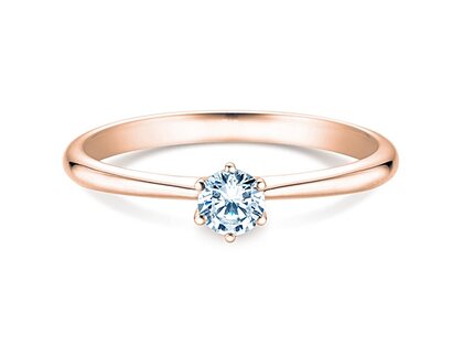 Bague de fiançailles Spirit en 9K or rose avec diamant 0,25ct G/SI