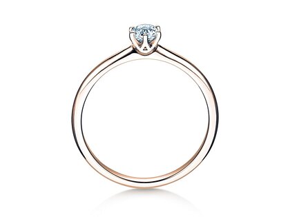 Bague de fiançailles Spirit en 9K or rose avec diamant 0,25ct G/SI