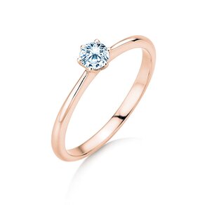 Bague de fiançailles Spirit en 9K or rose avec diamant 0,25ct G/SI