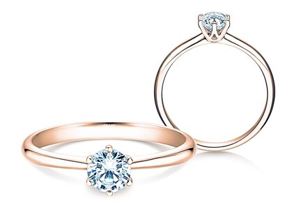 Bague de fiançailles Spirit dans 18K or rose avec diamant 0,40ct G/SI