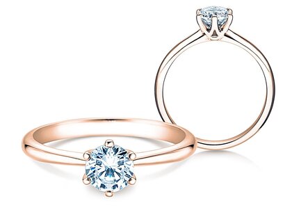 Bague de fiançailles Spirit dans 14K or rose avec diamant 1,00ct H/SI