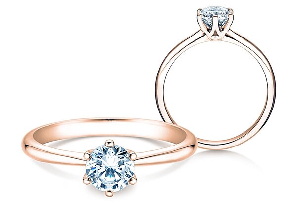 Bague de fiançailles Spirit dans 14K or rose avec diamant 1,00ct H/SI