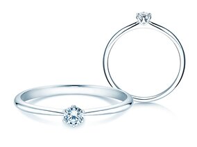 Bague de fiançailles Spirit dans 14K or blanc avec diamant 0,15ct G/SI