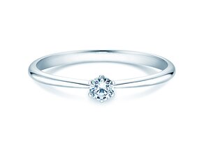 Bague de fiançailles Spirit dans Argent 925/- avec diamant 0,15ct G/VS