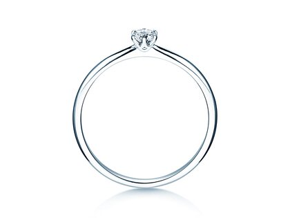 Bague de fiançailles Spirit dans Argent 925/- avec diamant 0,15ct G/VS