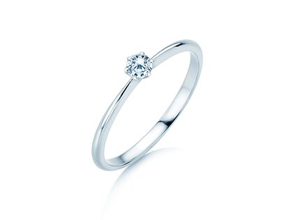 Bague de fiançailles Spirit dans Argent 925/- avec diamant 0,15ct G/VS