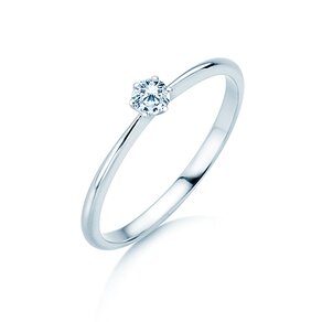 Bague de fiançailles Spirit dans Argent 925/- avec diamant 0,15ct G/VS