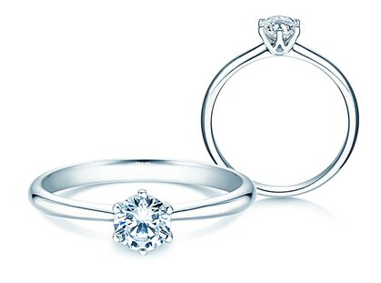 Bague de fiançailles Spirit dans platine 950/- avec diamant 0,40ct G/SI