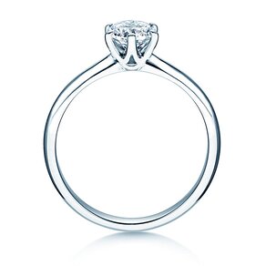 Bague de fiançailles Spirit en 9K or blanc avec diamant 1,00ct G/SI