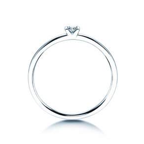 Bague de fiançailles Love dans 14K or blanc avec diamant 0,04ct G/SI
