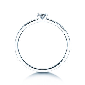 Bague de fiançailles Love dans 14K or blanc avec diamant 0,07ct G/SI
