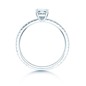 Bague de fiançailles Elaine en 14K or blanc avec diamants 0,86ct G/VS