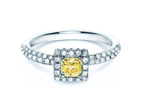 Bague de fiançailles Sophie en 18K or blanc avec diamants 1,02ct