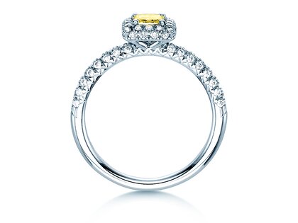 Bague de fiançailles Sophie en 18K or blanc avec diamants 1,02ct