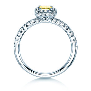Bague de fiançailles Sophie en 18K or blanc avec diamants 1,02ct