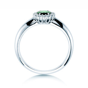 Bague de fiançailles Windsor en 9K or blanc