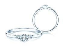 Bague de fiançailles Vivid Petite Diamond en 14K or blanc avec diamants 0,30ct G/SI