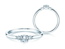 Bague de fiançailles Vivid Petite Diamond en 14K or blanc avec diamants 0,30ct G/SI