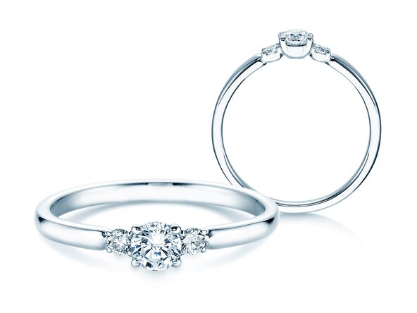 Bague de fiançailles Vivid Petite Diamond en platine 950/- avec diamants 0,30ct G/SI