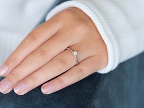 Bague de fiançailles Classic 6 diamant de laboratoire