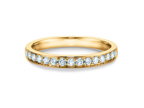 Bague de fiançailles Alliance-/Eternityring dans 14K or jaune avec diamants 0,30ct G/SI