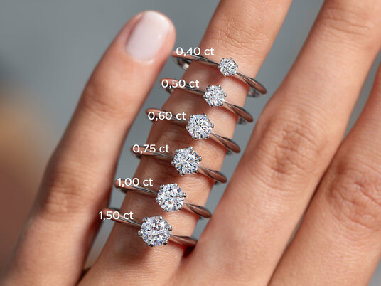 Bague de fiançailles The One en 9K or blanc avec diamant 1,00ct