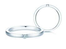 Bague de fiançailles Infinity dans Argent 925/- avec diamant 0,15ct G/SI