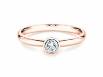 Bague de fiançailles Eternal dans 18K or rose avec diamant 0,05ct G/SI