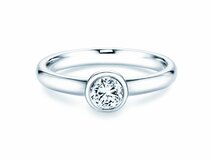 Bague de fiançailles Eternal dans 14K or blanc avec diamant 0,40ct G/SI